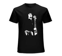 RUZHI RARE mitad Men's Jim Morrison Lightweight Tee T Shirt Black M