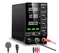 RUZIZAO 30V 10A Adjustable DC Power Supply with OCP/OVP, Output Switch and Encoder Knob, Lab Variable Bench with USB-A/Type-C 18W Quick Charge Port