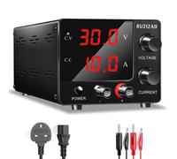 Ruzizao Bench Power Supply Variable 0 30 V 0 10 A 150 W Fixed, 3-Digits Led Display Current And Voltage Adjustable Encoder Dc