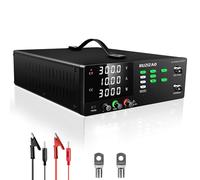 RUZIZAO Bench Power Supply Variable, 0-300V 0-10A 3000W High Power Switching DC Regulated Power Supplies with Output Switch/OCP & OVP/Memory Function/Encoder Knob/Lock Button (Plug NOT Included)