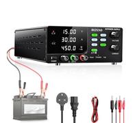 RUZIZAO Bench Power Supply Variable 15V 30A,High Power 450W Encoder Regulated 6V 12V LiFePO4 Lithium Ion Battery Charger Lab DC Power Supply with Memory Function OCP/Lock Button