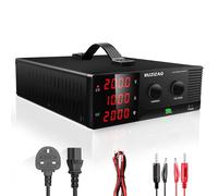 RUZIZAO Bench Power Supply Variable, 200V 10A High Power 2000W DC Power Supply Adjustable with Encoder Knob & Output Switch, Lab Switching Power Supplies 4-Digits LED Display for Repair/Test