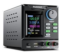RUZIZAO DC Power Supply Variable, 0-120V 0-3A Bench Power Supply with Memory Storage & Output Switch, Adjustable Regulated Lab Power Supply with Encoder Knob Lock Button Color Display for Repair/Test