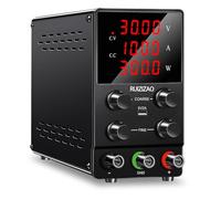 RUZIZAO DC Power Supply Variable: 30V 10A Lab Bench Power Supply Adjustable Switching Regulated High Precision 4-Digits LED Display 5V/2A USB Port Output & Input Power Cord