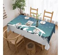 Ruzkeo Christian Christmas Nativity Scene Tablecloth Rectangle Tablecloths 54 * 72 Inches Washable Holiday Table Cloth Decor For Picnic Kitchen Party Dining Room