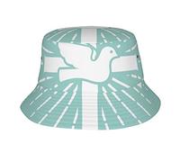 Ruzkeo Christian Cross Jesus Bucket Hat Fisherman Hats Wide Brim Packable Outdoor Summer Travel Beach Cap for Women Men Black