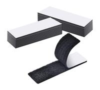 Ruzos 24 Pair Double Sided Sticky Pads Heavy Duty,Sticky Back Hook and Loop Tape Self Adhesive 3cm x 10cm,Strong Picture Hanging Strips Removable for Walls, Floor, Plastics, Glasses AMD Metals