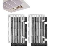 RV A/C Ducted Air Grille Duo-Therm Air Conditioner Grille Replace for The Dometic 3104928.019 with Air Filter pad Assembly - Polar White (2 Set)