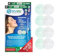 RV Air AC Filter - Air Conditioner Replacement Filters - RV Air Cleaner - Camper Accessories for Travel Trailers - Easy to Install Air Vent Filter - 5.25" round x 0.75" thick (8 Filters for AC 145G)