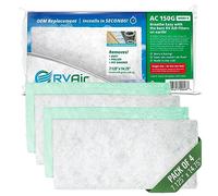 RV Air AC Filter - Air Conditioner Replacement Filters - RV Air Cleaner - Camper Accessories for Travel Trailers - Easy to Install Air Vent Filter - 14.75 x 7.125 x 0.75 in (4 Filters fro AC 150G)