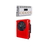 RV Air Conditioner, 12V/24V DC Air Conditioner, Split Truck Air Conditioner Set, Vertical/horizontal Installation, Suitable for RV, Caravan, Truck, Tractor (red 12V)