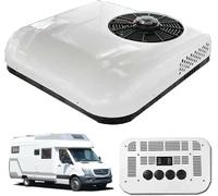 RV Air Conditioner Universal Rooftop Ac Unit Rv Air Conditioner Heater Combo, 2 In 1 Heating & Cooling Mode For Car, Truck, Trailer, Boat, Caravan White-12V