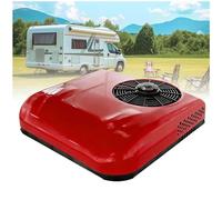 RV Air Conditioner with Heat 12V Universal Rooftop AC Unit Van Air Conditioner Heater Combo, 12 Volt Camper A/C Unit, 2 In 1 Heating & Cooling for Box Truck, Travel Trailer, Motorhome Red-24V