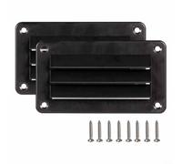 RV Air Vent Louver 2-Pack ABS Plastic Insect Screen(Black)