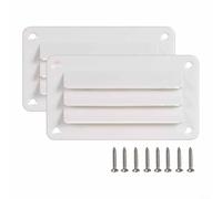 RV Air Vent Louver 2-Pack ABS Plastic Insect Screen(White)