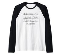 RV America Scenic Road Trip Line Art Raglan Baseball Tee