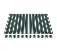 RV Aw Fabric Replacement - Retractable Patio Sun Shelter Canvas Polyester Canopy Cover for Outdoor Garden Dark Green 11.4x4.9ft Easy Install