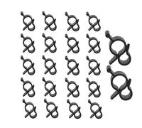 RV Awning Hooks, 20 PCS RV Awning Accessory Hangers, Camping Awning Hook, Piping Rail Accessories for Motorhome, Caravan, Christmas Party, Camping Tent, Indoor and Outdoor Decoration (B-Black)