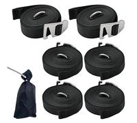 RV Awning Pull Strap Replacement,Tie Downs Straps 6-Piece - Heavy-Duty Rope Fasteners Fixing for Canopy Kayak Outdoor Window Bed Truck Camping Tent