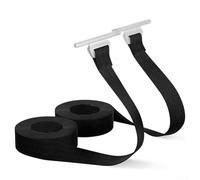 RV Awning Pull Straps 2 Pack Heavy Duty Nylon Replacement for Caravan for motorhome - 9.8ft Black Tie Down Kit with Plastic Connectors Storm Protection