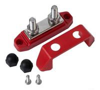 RV Battery Terminal Block with Cover 12V-48V, for CARAVAN for MOTORHOME Power Distribution Busbar, Heavy Duty Electrical Terminal Connector(8MM Red)