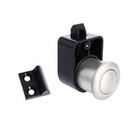 Rv Button Lock for Cabinet Secure Closure for Drawers and Doors | ABS Plastic and Zinc Alloy Build, Rust Resistant Finish, Quick Operation for Motorhome and Caravan Kitchens