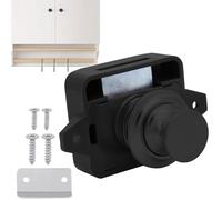RV Cabinet Latches and Catches - Coupler Push Button Lock, Zinc Alloy Trailer Paddle | RV Accessories Cupboard Knob Hardware, Boat Car Home Security Locking Device for Doors Drawers Storage