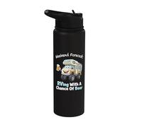 RV Camping Motorhome Beer Weekend Warrior Stainless Steel Insulated Water Bottle