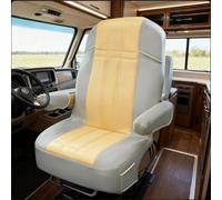 Rv Captain Chair Seat Covers,2 Pack Motorhome Seat Covers for Class A RV Seat with Arm Rest Covers (Yellow&Grey)