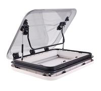RV Caravan Roof Vent,RV Sunroof Large Caravan Camper Roof Window Vent Kit w/LED Lights, Universal RV Motorhome Skylight Roof Vent Hatch with Nets&Sunshade,80x50cm