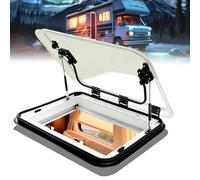 RV Caravan Skylight, Motorhome Camper Van Roof Vent, with LED Light, Anti-Flying Insect Net and Sunshade, Roof Window Hatch, Double-Layer Hollow Acrylic, Opening(960 * 650mm(37.8 * 25.6in))