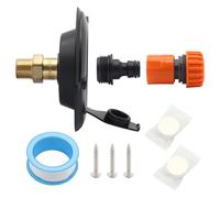 RV City Water Fill Inlet 3/4 NH Female To 1/2 NPT Male RV Water Hose Connector with Check Valve RV City Water Inlet for Camper Trailer