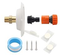 RV City Water Fill Inlet 3/4 NH Female To 1/2 NPT Male RV Water Hose Connector with Check Valve RV City Water Inlet for Camper Trailer