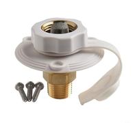 RV City Water Inlet with Check Valve Flange Hose Connector, Designed for Reliable Connection and Prevention of Water