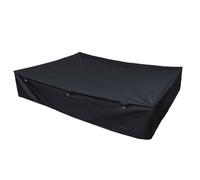 Rv Cover - Windproof Tear-Resistant Polyester Impermeable Outdoor Furniture Cover Elastic Camping Straps Having for Hem Tie-Down Tent Plus Ventilation (224 x 175 x 45 cm Black)