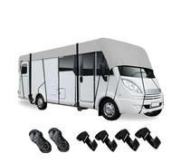 Rv Covers for Roof Only 210D Oxford Cloth Rv Cover Wind, Rain and Snow Proof with 2 x 32.8 ft Extra Straps,Gray-13x3.3m/42.6x10.8ft