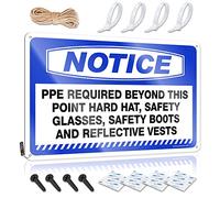 Rv Decor Sets Tin Sign Fun | Notice Ppe Required Beyond This Point Hard Hat Simple Tavern Decoration(20X30CM)