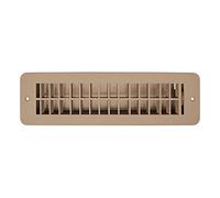 RV Designer H861, Plastic Floor Register with Damper, 10 inch x 2-1/4 inch, Tan, Interior Hardware