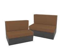 RV Dinette Cushion Covers 2 Seat Sofa Chair Protector Couch Covers for RV Camper Dinette Furniture Protector (Coffee Color Set of 2)