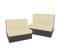 RV Dinette Cushion Covers Set of 2 Ivory Sofa Chair Furniture Protector Durable Couch Covers for RV Camper for Dinette Seating