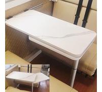 RV Dinette Table - 360° Rotating Double Layer Swivel Legs, Adjustable Space-Saving Dining Solution for Camper van Trailer