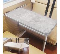 RV Dinette Table with 360° Rotating Top Double Layer Swivel Legs for Camper Van Compact SpaceSaving Design Lightweight and Portable Dining Table for Trailers