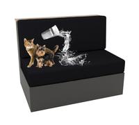 RV dining table and chair cushion covers, non-slip sofa cushion replacement camper van cushion covers RV dining table and chair cushion covers pet compartment set 2 Backrest & 2 Bench Covers black