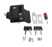 RV Door Lock with Paddle Deadbolt Trailer Door Handle Latch Enclosed Entry Door Lock Latch Black for Cargo Haulers Horse Trailers Utility Trailers