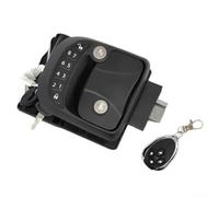 RV Door Lock with Remote Control and Keypad Entry, Zinc Alloy Electronic Latch with Low Battery Alarm, Fits 30-40mm Camper and Trailer Doors(Open Left)