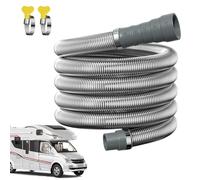RV Drain Hose - Caravan Drain Pipe with Adjustable Adapter, Flexible RV Waste Water Hose, Heavy Duty Sewer Hoses Extension for Motorhome Caravan Trailer Camping Garden Septic Washing Machine Use
