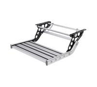 RV Entry Step Manual Telescopic Folding 400lbs Load Compatible With RV | Fits Camping Vehicle, Van, Motorhome; Single Ladder Step Design