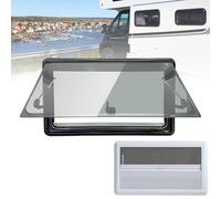 RV Exit Window Camper Trailers Push Windows with Integrated Blinds and Fly Screens for All Vehicle Types