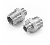 RV Faucet Adapter 1/2 to 3/8 Reducer WEWE Faucet Supply Line Adapter Stainless Steel 3/8 Compression Fitting Compatible with Water Pipe Connector 2 Pieces