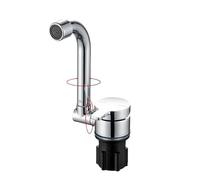 RV Folding Faucet | Chrome Polished Rust-Proof Water Tap with Brass Body for Compact Sink Setup | Freshwater System, Boathouse Fixture, Caravan Use, Campervan, Yacht, Bar Installation
